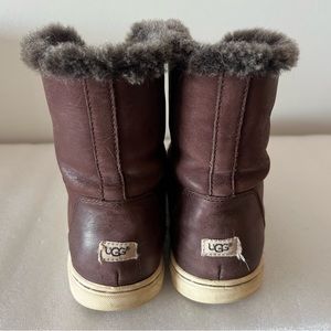 UGG shearling high top sneakers in espresso brown